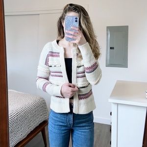 ☁️XXS Madewell Paillette Stripe Cardigan